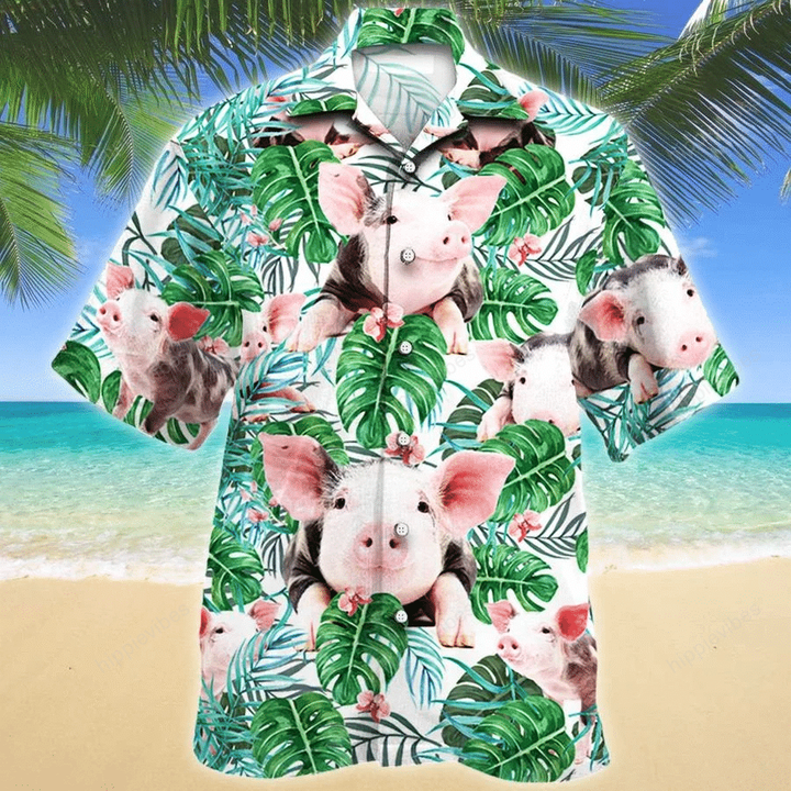 Tropical Pig V1 Hawaiian Shirt