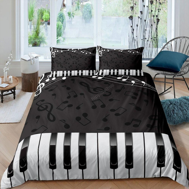 Piano And Music Notes Bedding Set