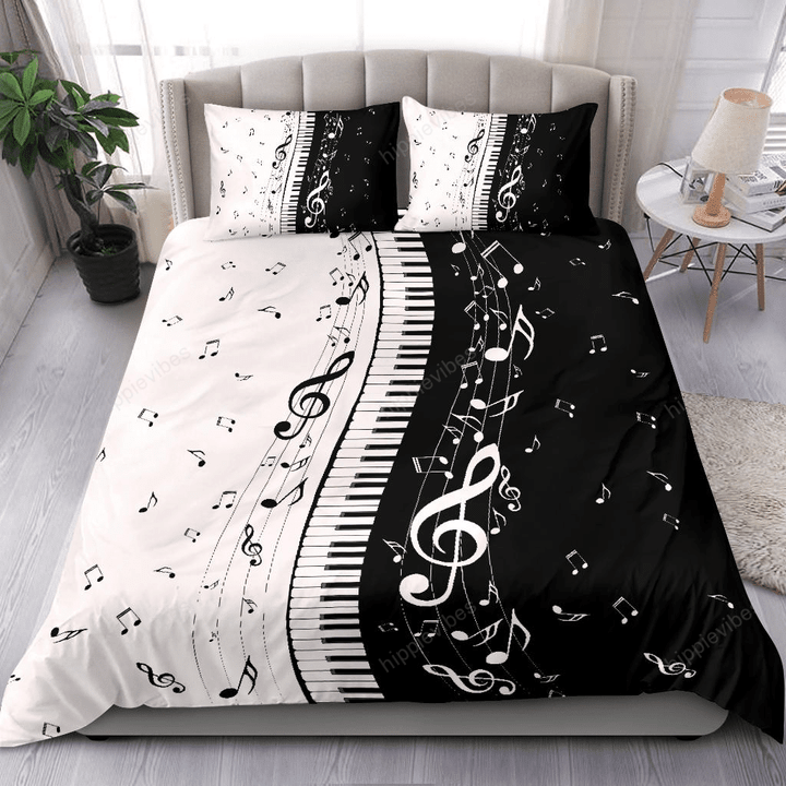 Piano Music B&W Bedding Set