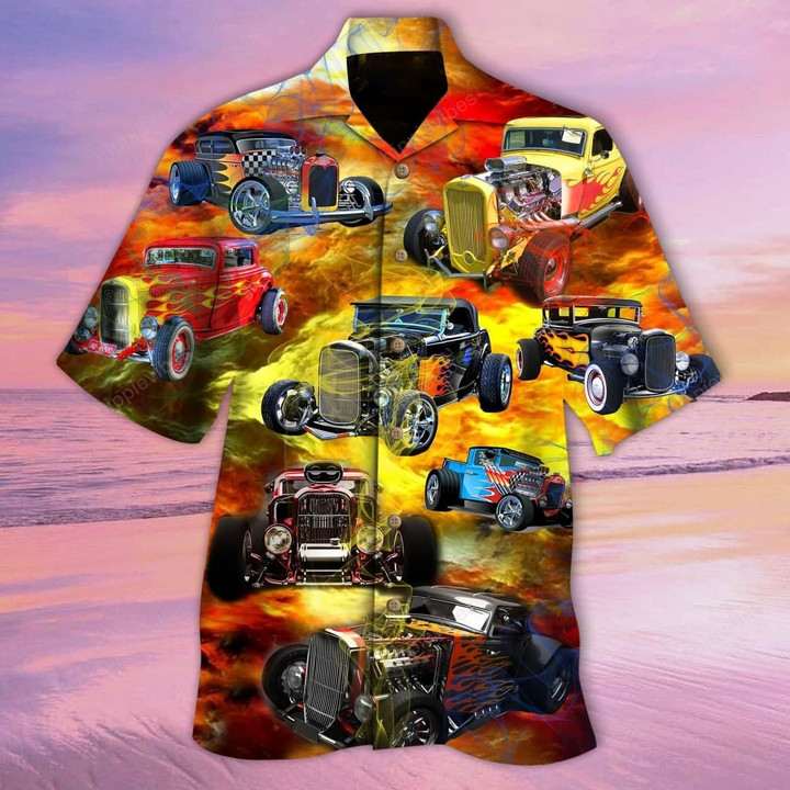 Move Over Boys Let This Old Man Show You How To Ride A Hot Rod Unisex Hawaiian Shirt