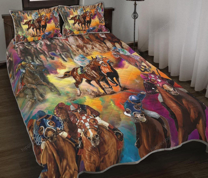 If You Want To Win A Horse Racing, You Need Your Horse Quilt Bed Set