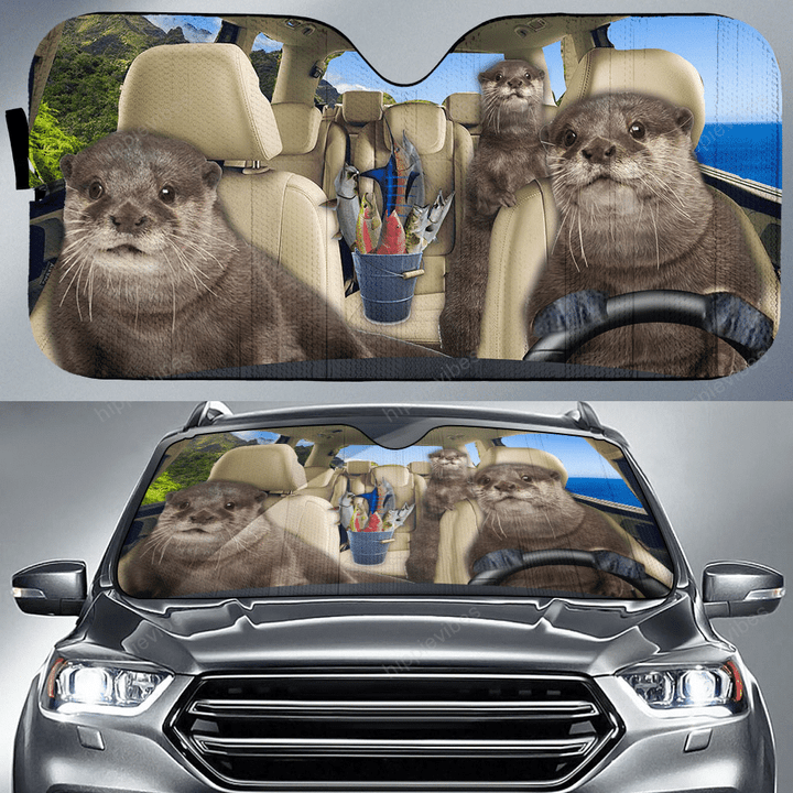 Otters Car Sunshade RE