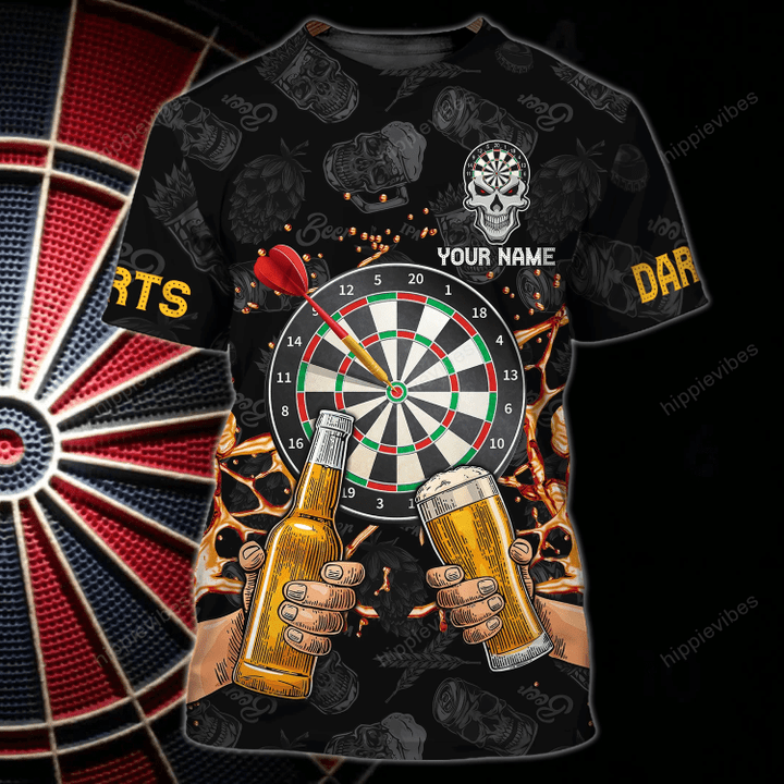 Personalized Keep Drink And Play Darts T-shirt