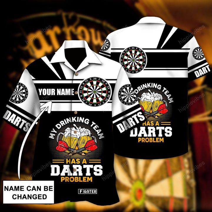 Darts Shirt - My Drinking Team Has A Darts Problem Custom Hawaiian Shirt RE