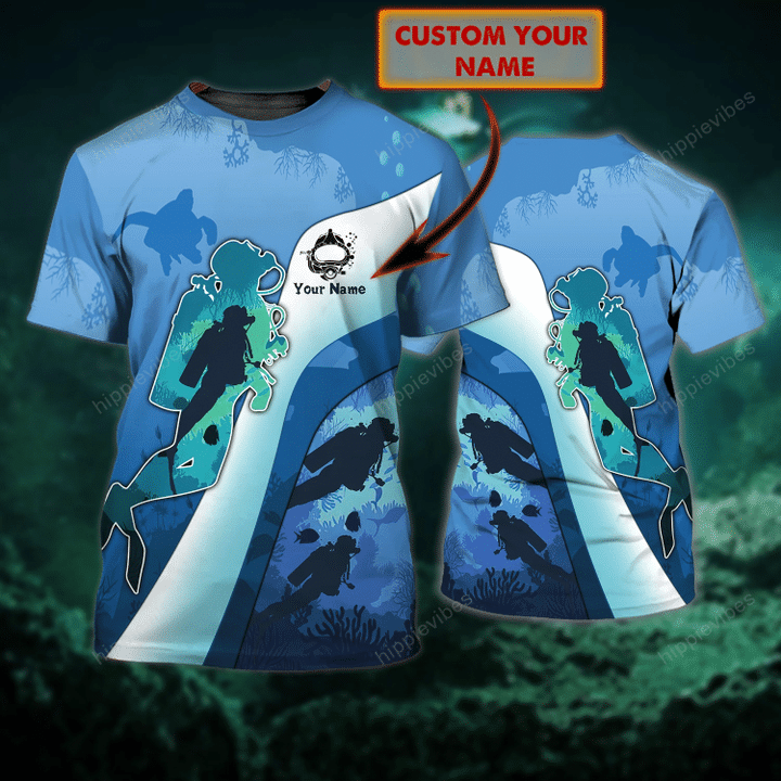 Scuba Diving V4 Custom T-shirt