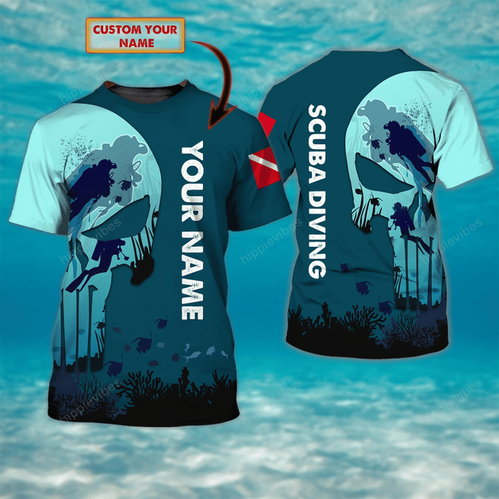 Scuba Diving V10 Custom T-shirt