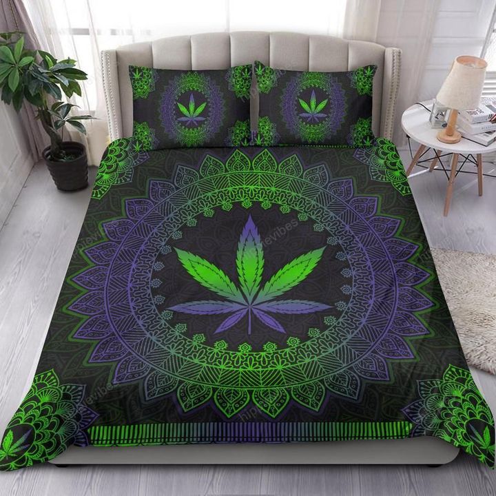 Mandala Green Leaf Bedding Set