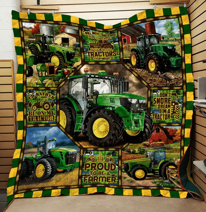 Proud To Be A Farmer Tractor Blanket AV0001435
