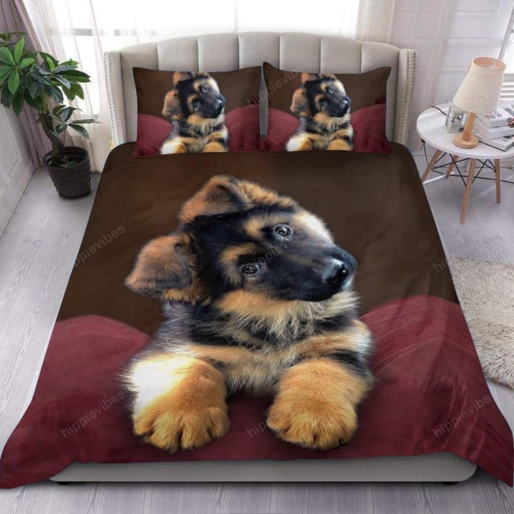 Cute German Shepherd Sleeping V1 3D All Over Printed Bedding Set