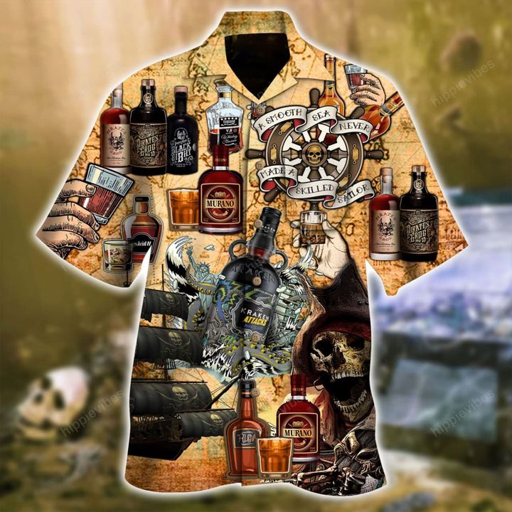 Drinking Rum Before Noon Makes You A Pirate Not An Alcoholic Hawaiian Shirt RE