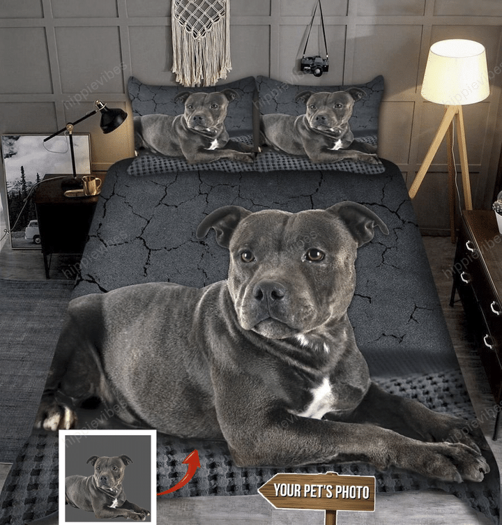 American Staffordshire Terrier 3D All Over Printed Custom Bedding Set RE