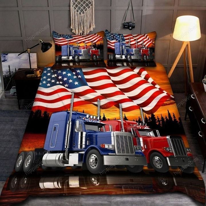 American Trucker Keep On Truckin' Bedding Set