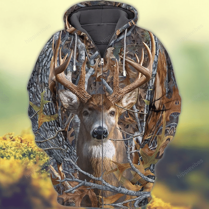 Deer Hunting V2 3D All Over Printed Zip Hoodie