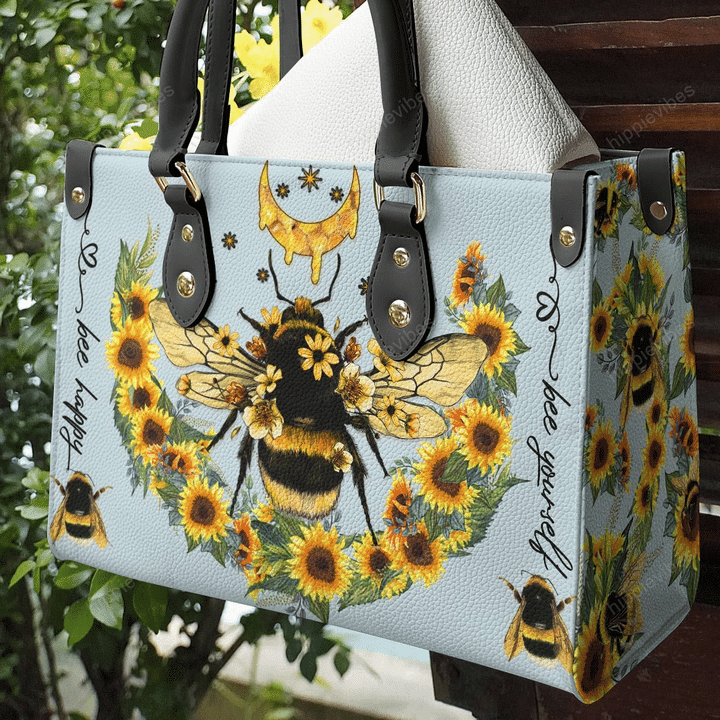 Bee Yourself Bee Happy Leather Bag
