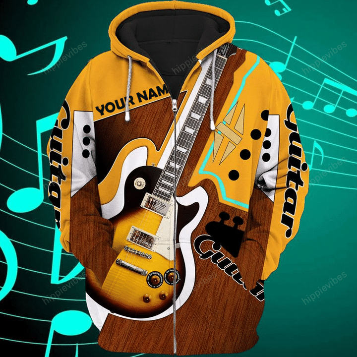 Love Guitar v5 Personalized Name 3D Hoodie
