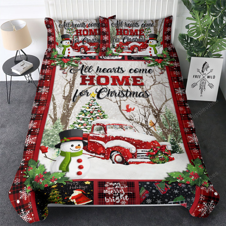 Merry & Bright Snowman 3D All Over Printed Bedding Set