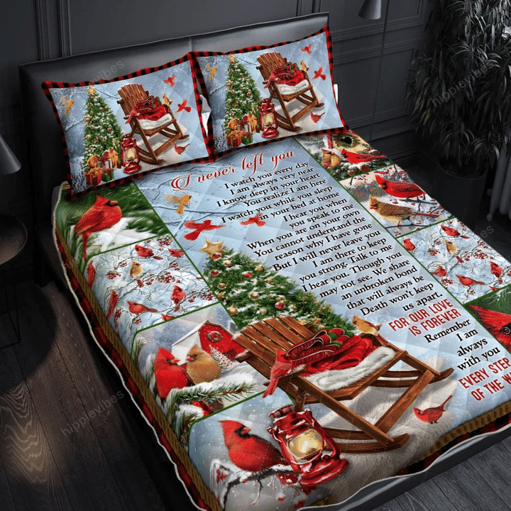 Cardinal Forever Love Sofa Quilt Bed Set I Am Always With You Every Step Of The Way