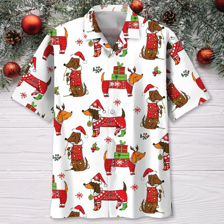 Dachshund Wish You A Merry Christmas Hawaiian Shirt