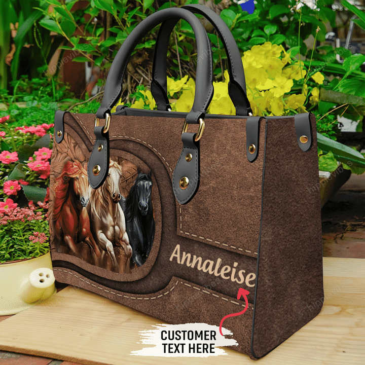 Personalized Horse Leather Bag