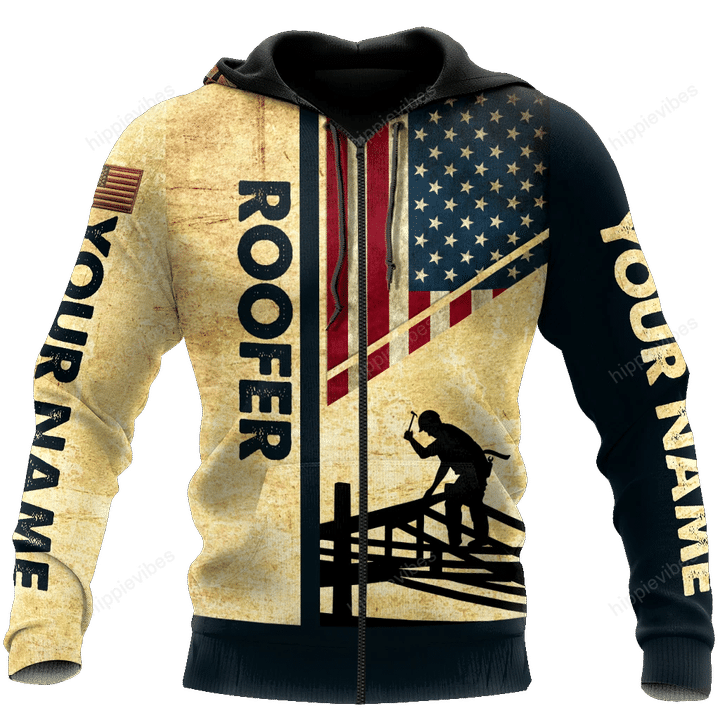 American Roofer V4 Personalized Name Roofer All Over Printed Unisex Shirts