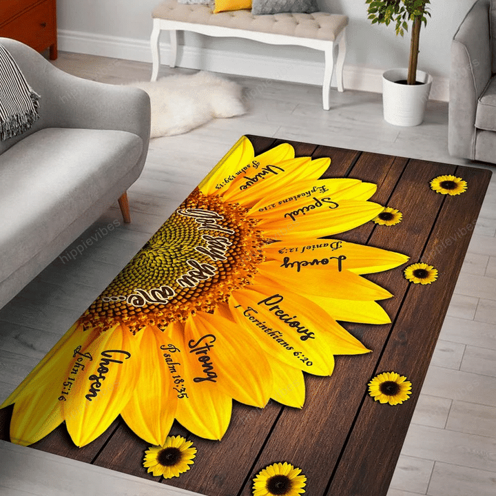 Sunflower Rug God Says You Are