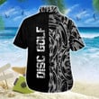 Custom Name Simple BW Disc Golf Unisex Hawaiian Shirts - Beach Shorts - 2