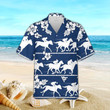 Hawaiian Aloha Shirts Horse Racing Hibiscus Flowers 12721L - 1