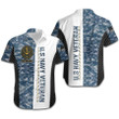Hawaiian Aloha Shirts US Navy Military Camouflage Background Custom Name - 1