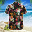 Tropical Skull Colorful Hawaiian Shirts Swim Trunks Beach Shorts VI - 2