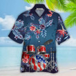 US Drum Blue Tropical Unisex Hawaiian Shirts - 1
