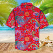 Colorful Red Paisley Print Hawaiian Aloha Shirts VI - 2