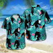 Simple Bigfoot Tropical Hibiscus Hawaiian Shirts Swim Trunks Beach Shorts VI - 2