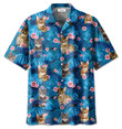 Cat Summer Vibe Blue Tropical Unisex Hawaiian Shirts - 2