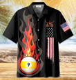 Flame 9 Ball Billiard Hawaiian Shirts Dh - 2