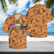 Hippie Car Orange Pattern Hawaiian Shirt  Unisex  Adult  HW3143 - 1