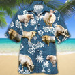 Men Charolais Cattle Hawaii Shirt White Charolais Cattle Lovers Blue Tribal Hawaiian Shirt Charolais Cattle Lovers HAWAIIAN SHIRT - 1