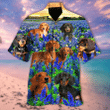 Daschshund In Bluebonnet Field Hawaii Shirt HT280510-RE - 2