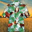 Men Hereford cattle Hawaii Shirt Hereford Cattle Lovers Tropical Plant HAWAIIAN SHIRT HEREFORD CATTLE LOVERS HAWAIIAN SHIRT - 1
