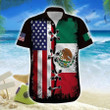 Hawaiian Aloha Shirts America-Mexico Eagle Flag - 1