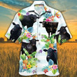 BRANGUS CATTLE LOVERS TROPICAL FLOWER HAWAIIAN SHIRT White Brahman Angus Hawaii Shirt CATTLE LOVERS HAWAIIAN SHIRT - 1