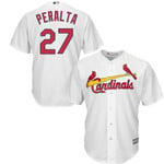 Jhonny Peralta St Louis Cardinals Majestic Official Cool Base Player Jersey White MLB Jersey - 1