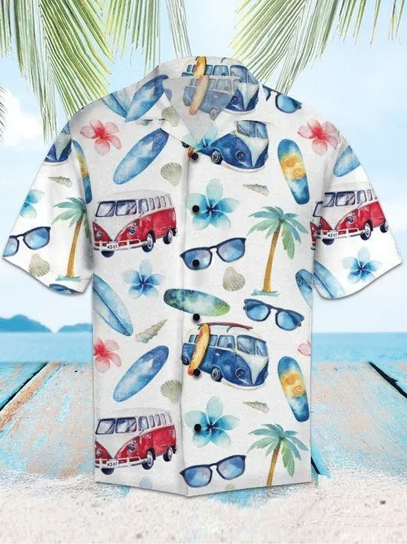 Bus Go To The Beach Hawaiian Shirt  Unisex  Adult  HW5023 - 1