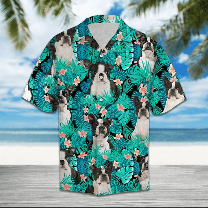 Boston Terrier Hawaiian Shirt  Unisex  Adult  HW4255 - 1