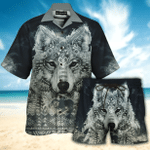 Native American Wolf Hawaiian Shirt Set  Unisex  HS1038 - 1