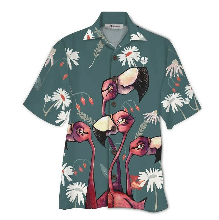 Flamingo Colorful Hawaiian Shirt  Unisex  Adult  HW5688 - 1