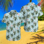 Flamingo And Palm Tree Hawaiian Shirt  Hawaiian Shirt For Men  Hawaiian Shirt For Women  HW4451 - 1