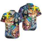 Jesus Lion One Nation Under God Colorful Hawaiian Shirt  Unisex  Adult  HW4137 - 1