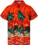 Parrot And Coconut Tree Hawaiian Shirt  Unisex  Adult  HW2798 - 1