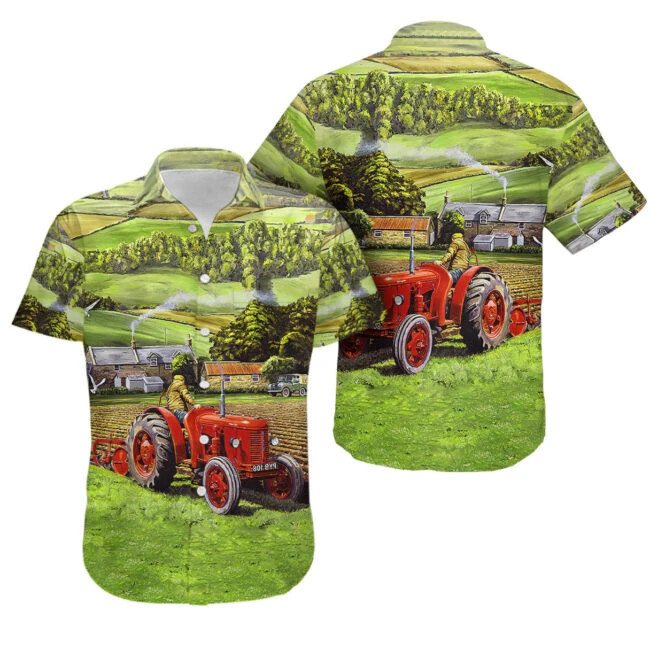 Vintage Tractor Hawaiian Shirt  Unisex  Adult  HW5848 - 1