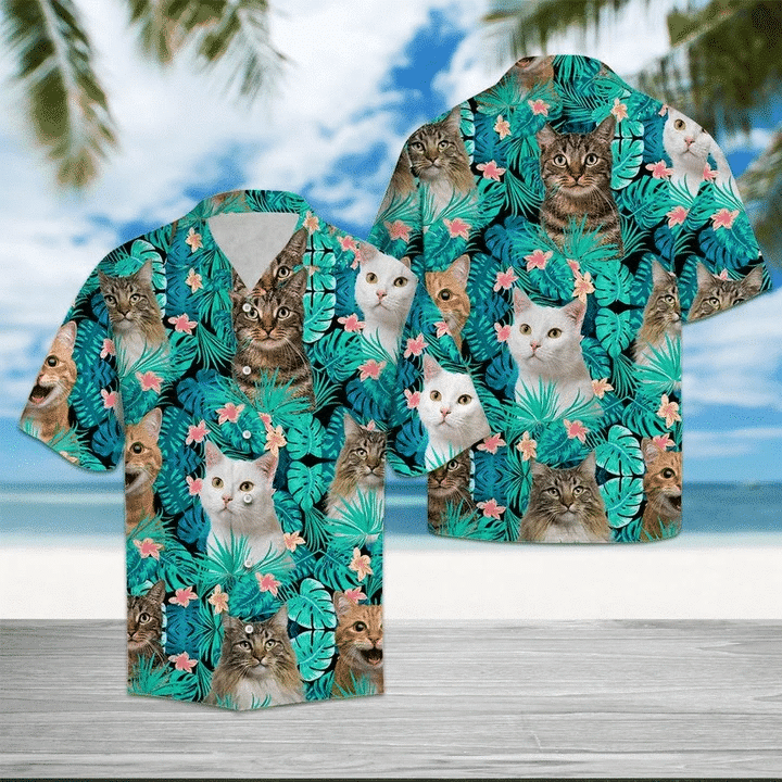 Cat Hawaiian Shirt  Unisex  Adult  HW5017 - 1